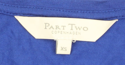 Part Two Women's Blue XS Basic T-Shirt Scoop Neck