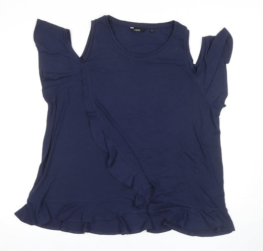 Next Women's Blue Blouse, Size 20, Ruffle Accent