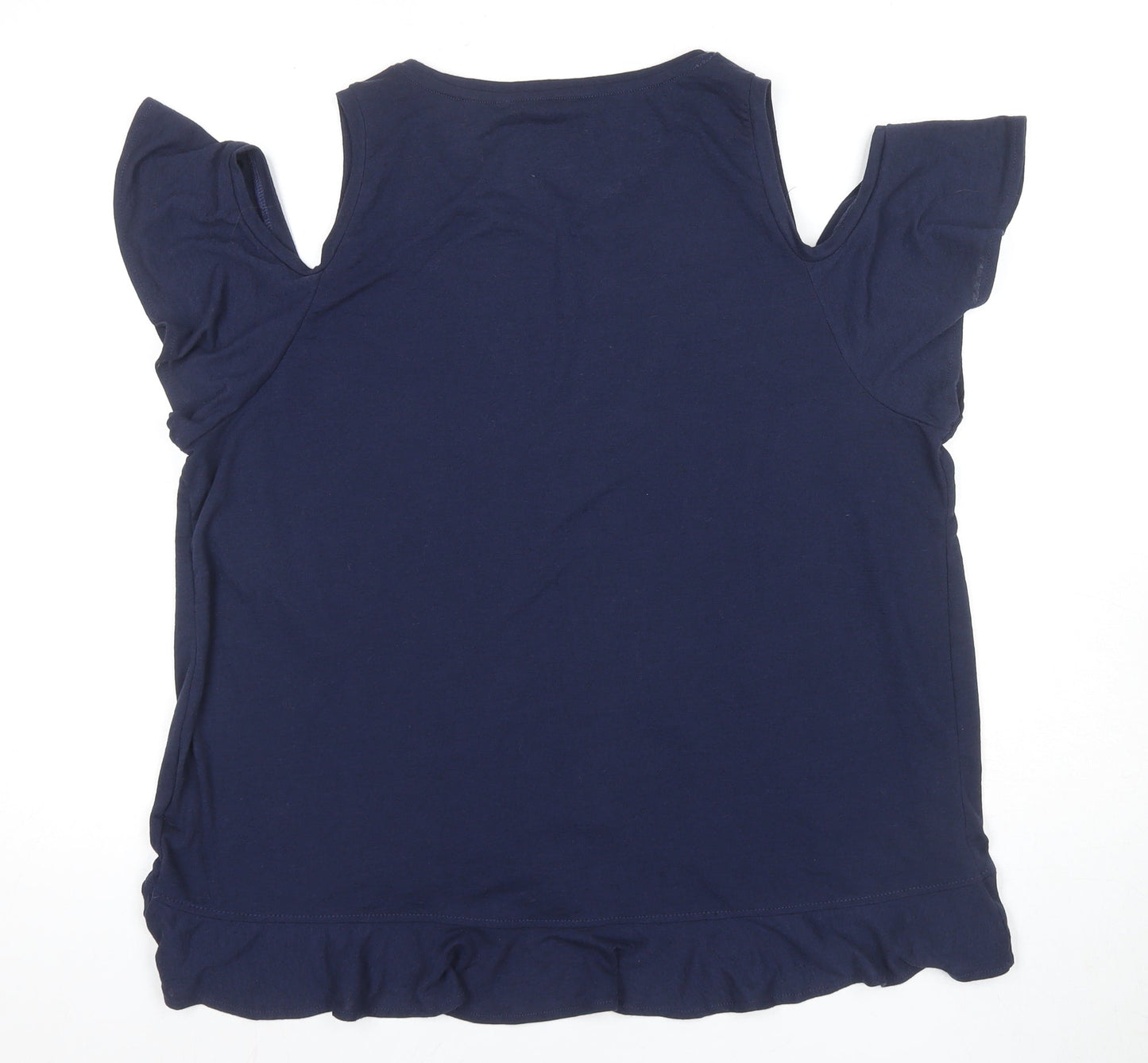 Next Women's Blue Blouse, Size 20, Ruffle Accent