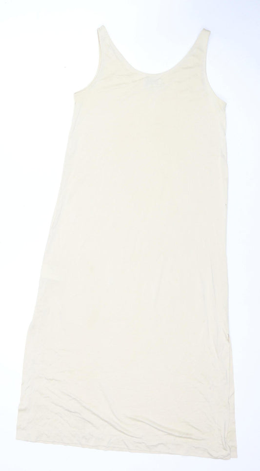 Weekday Women's Beige XS Tank Dress, Long, Sleeveless