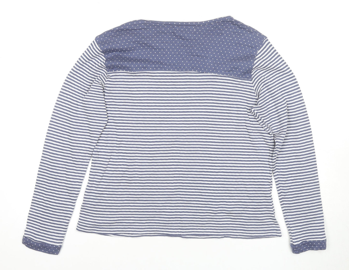 Maison de Nimes Women's Blue Striped T-Shirt Size 14