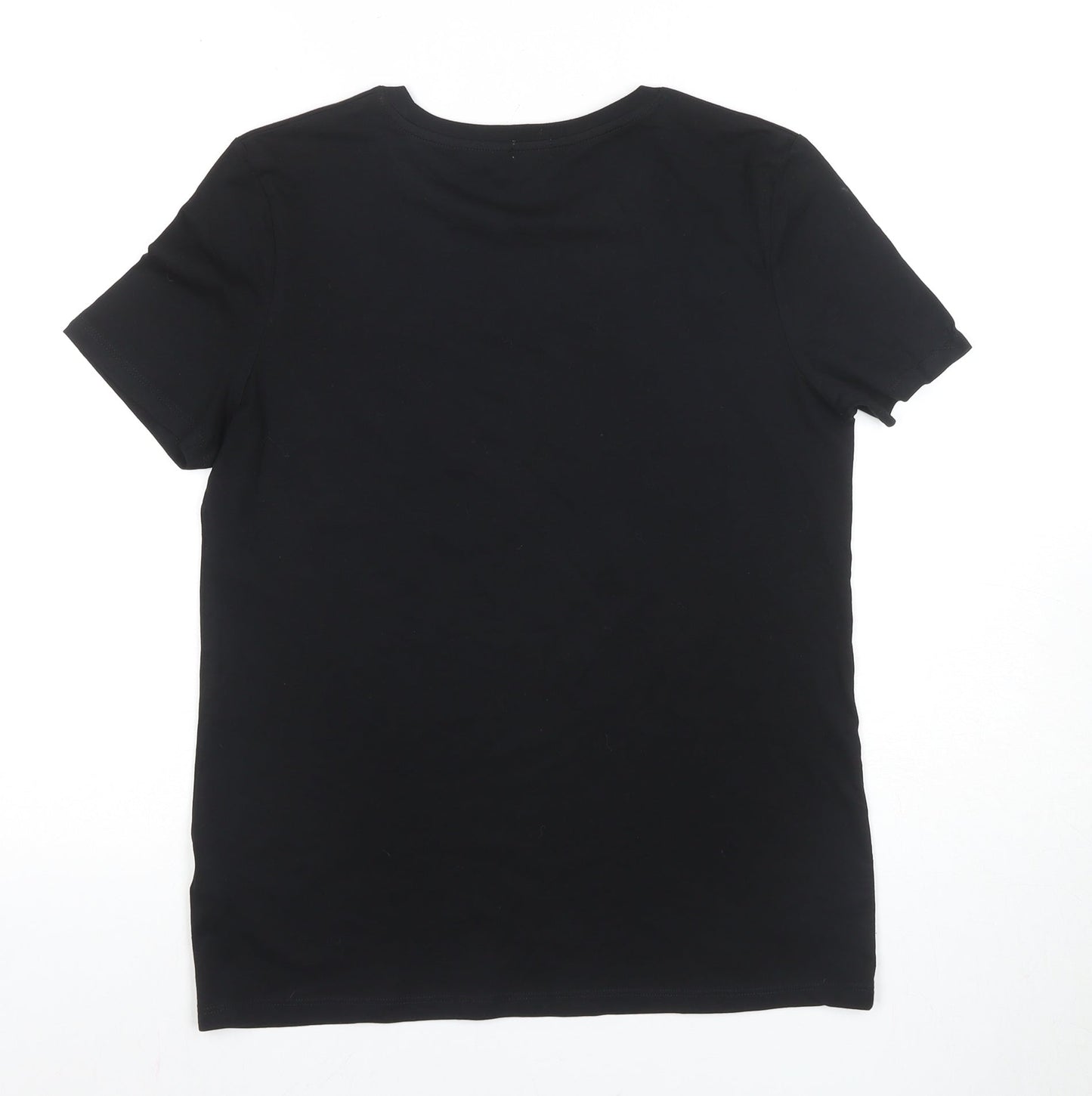 River Island Women's Black T-Shirt Size 8 Casual L'AMOUR