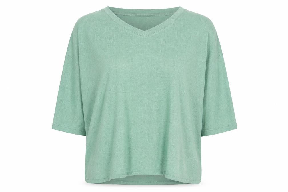 Tom Tailor Women's Green V-Neck Jersey T-Shirt M