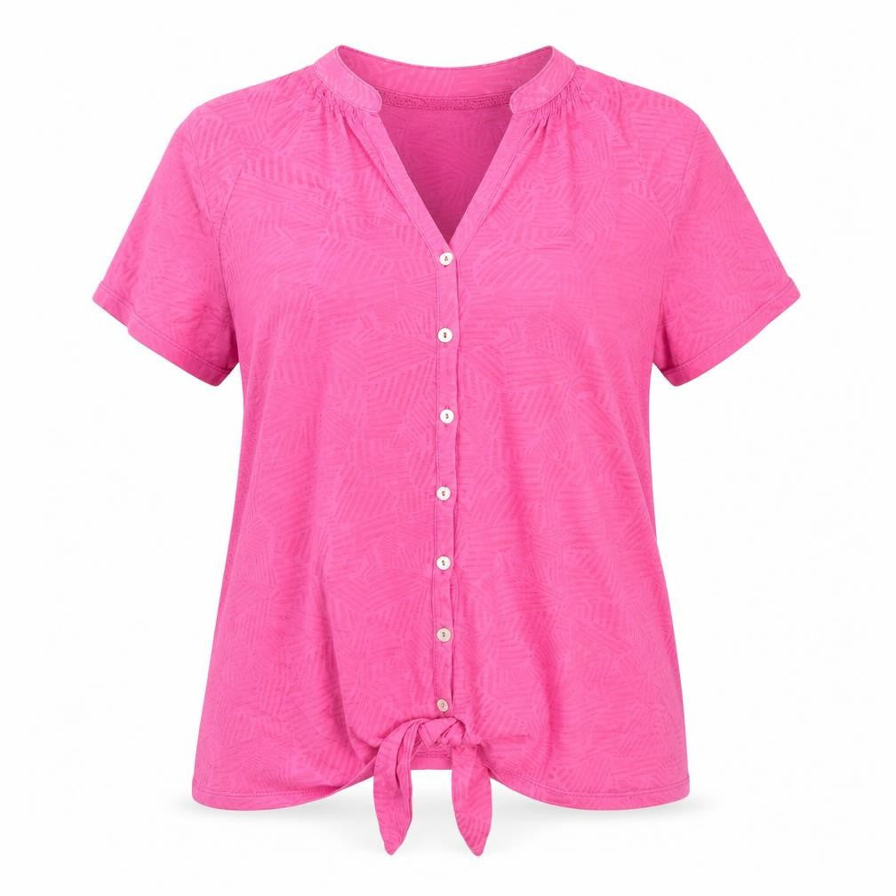 Marks & Spencer Women's Pink Button-Up Shirt Size 16