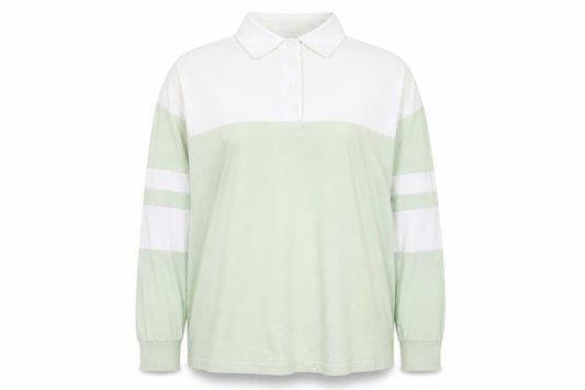 Front view of ASOS Design Women's Green Polo Shirt, size 8
