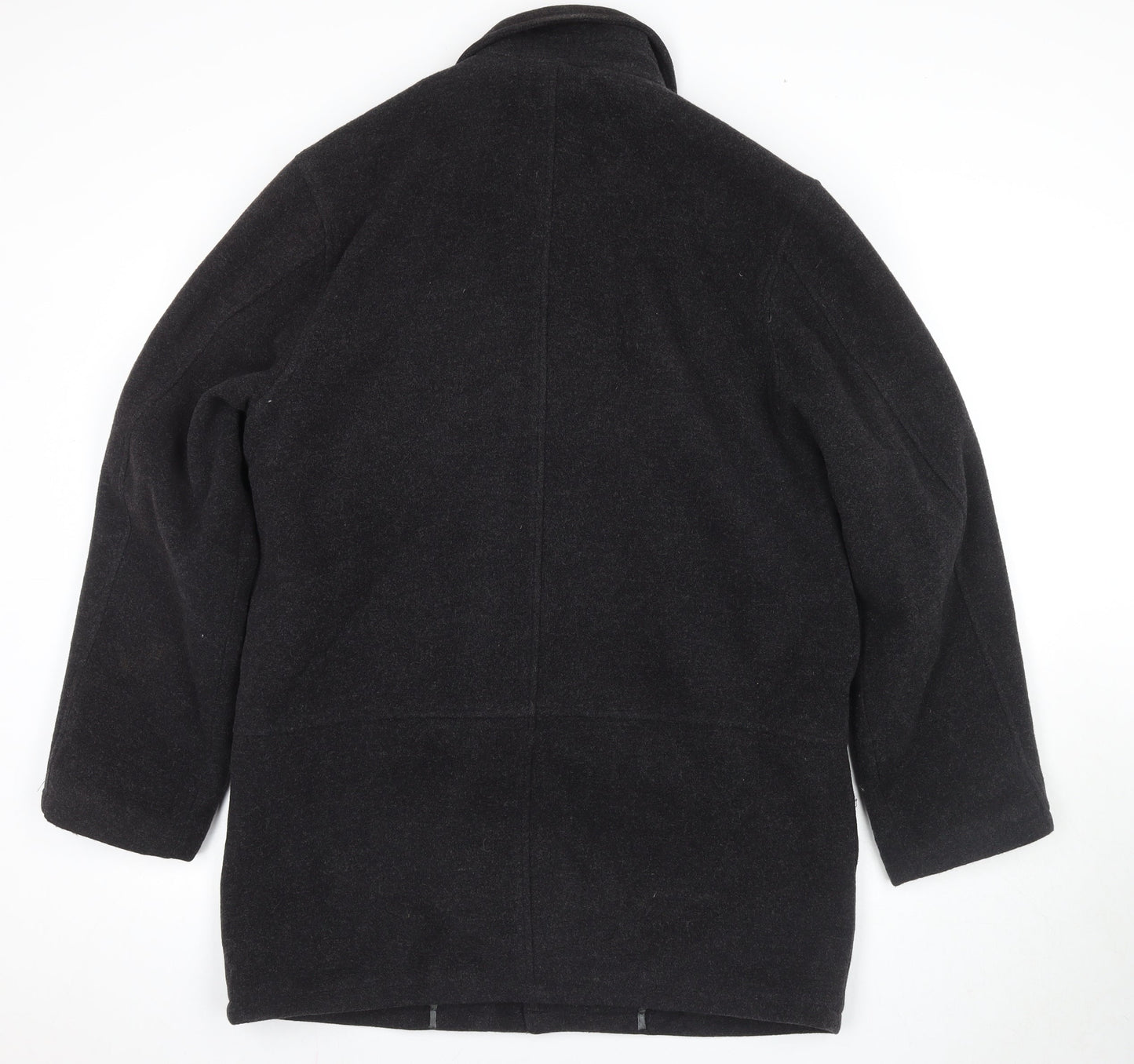 Carabou Men's Black Wool Overcoat S - Classic Style