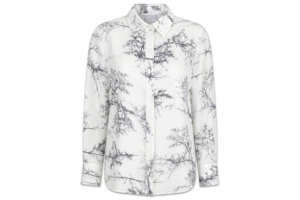 H&M Women's White Button-Up Shirt Size 8
