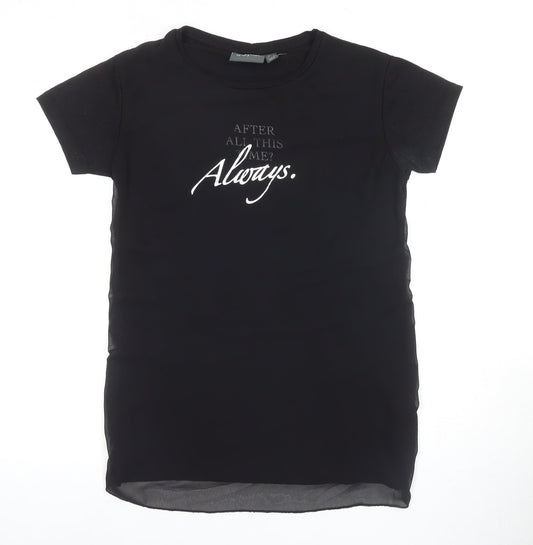 Harry Potter Women's Black Jersey T-Shirt, Size 8