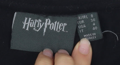 Harry Potter Women's Black Jersey T-Shirt, Size 8