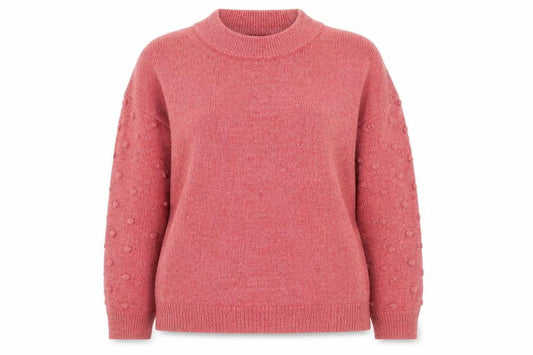 M&Co Women's Pink Mock Neck Pullover Jumper, Size 18