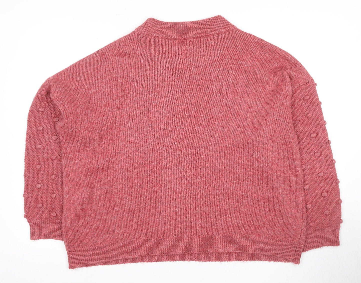 M&Co Women's Pink Mock Neck Pullover Jumper, Size 18