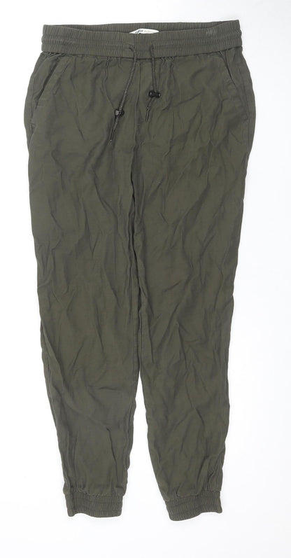 Additional front view of Only Women's Green Joggers, size 32, Relaxed Fit