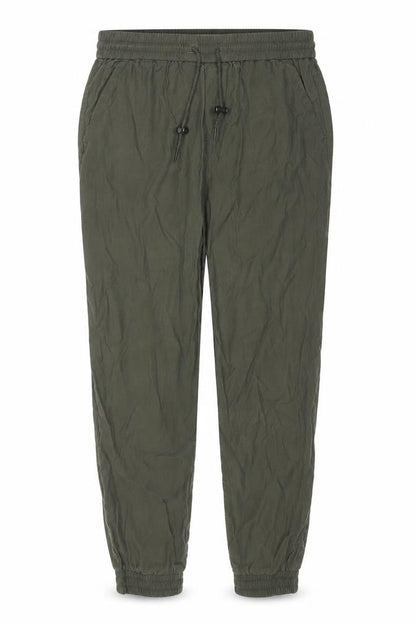 Front view of Only Women's Green Joggers, size 32, Relaxed Fit