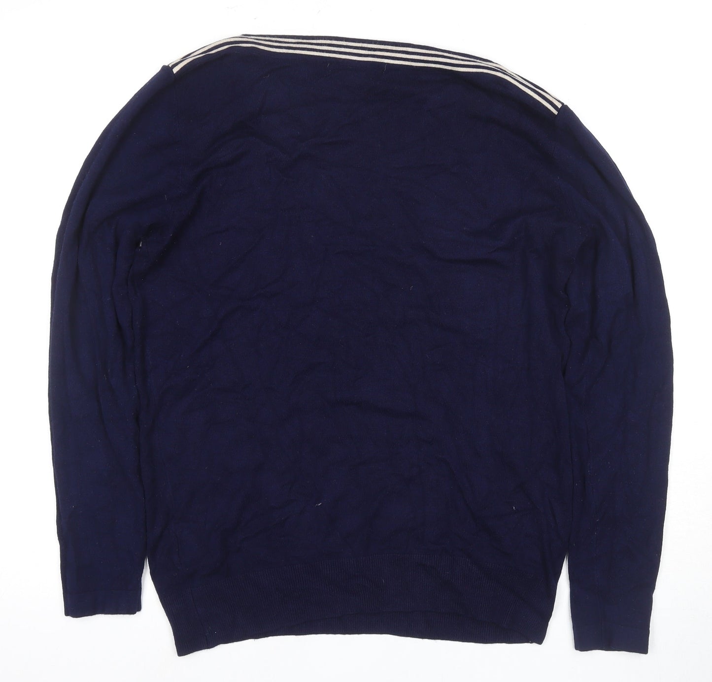 Bella Vera Women's Blue Boat Neck Pullover Jumper XL