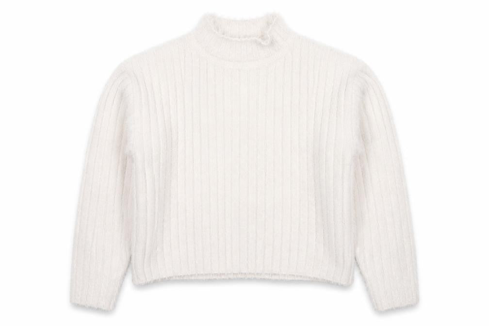 Next Girls Ivory Pullover Jumper, 7 Years, Soft Knit