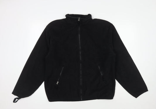 GAP Men's Black Fleece Jacket, M, Full Zip Casual Wear