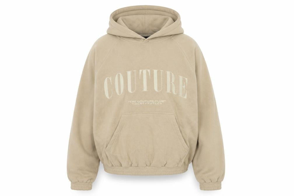 Couture Womens Beige Pullover Hoodie M - Casual Logo
