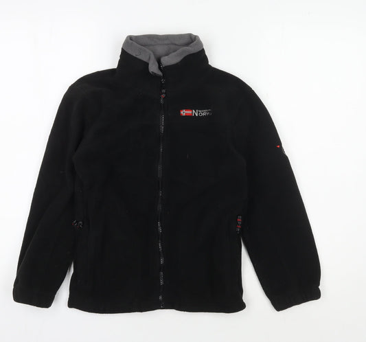 Geographical Norway Boys Black Fleece Jacket 10Y