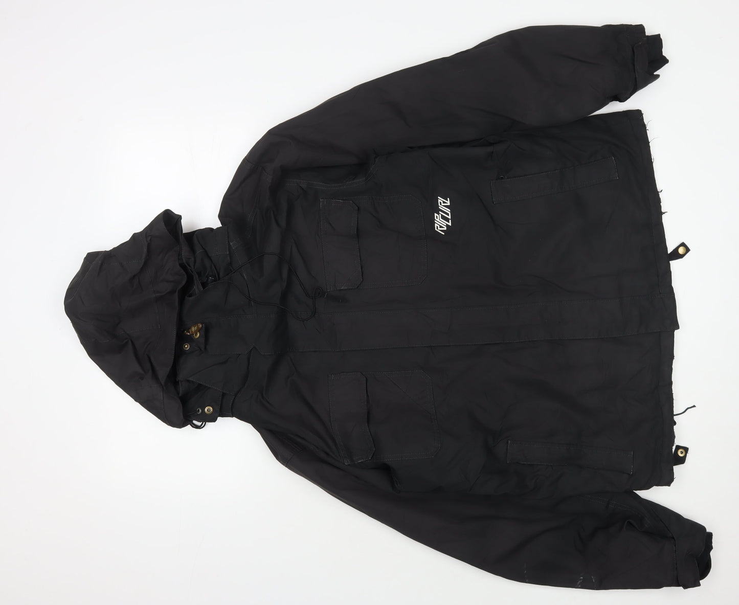 Rider Men's Black Parka Jacket M - Hooded Outdoor Casual