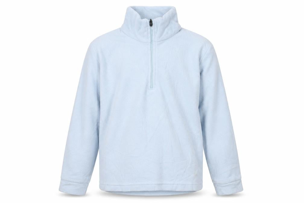 Snow+Rock Girls' Blue Fleece Pullover - 10 Years, Zip Neck