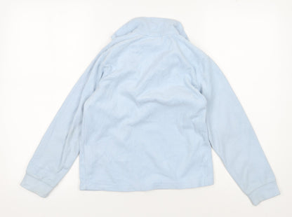 Back view of Snow+Rock girls’' blue fleece pullover - 10 years, zip neck