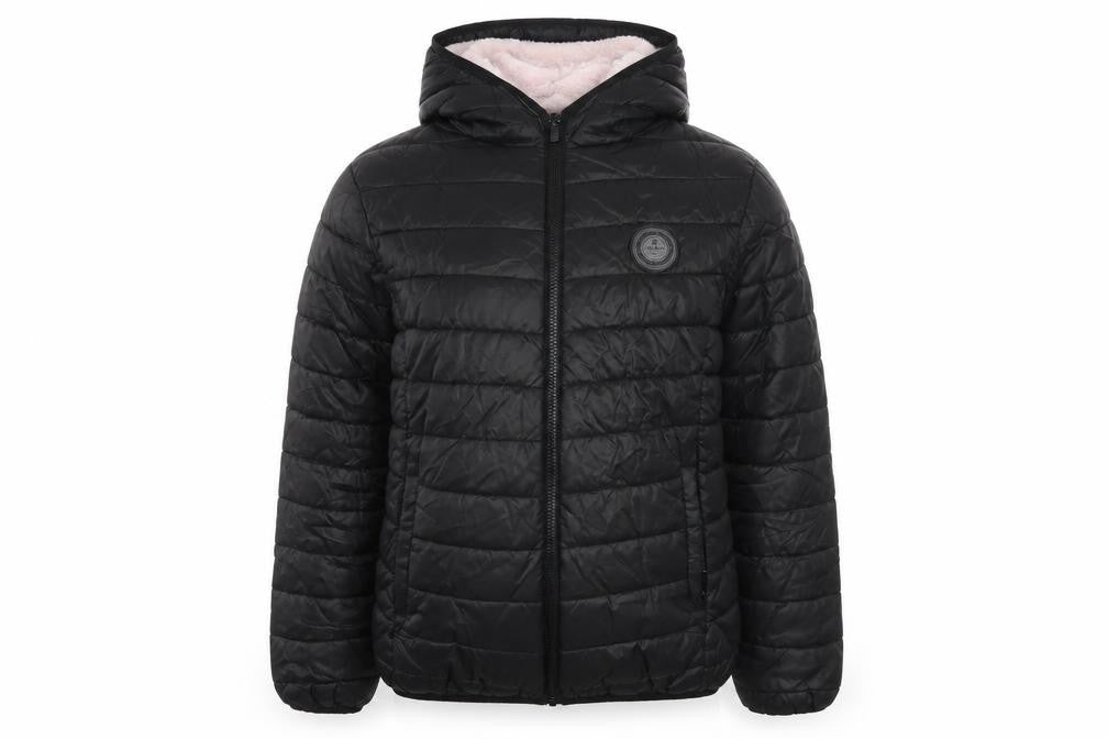 Sonneti Girls Black Puffer Jacket 13-15 Years Hooded Winter
