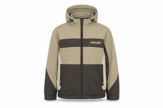 Animal Boys' XS Beige Brown Hooded Puffer Jacket - Winter Essential