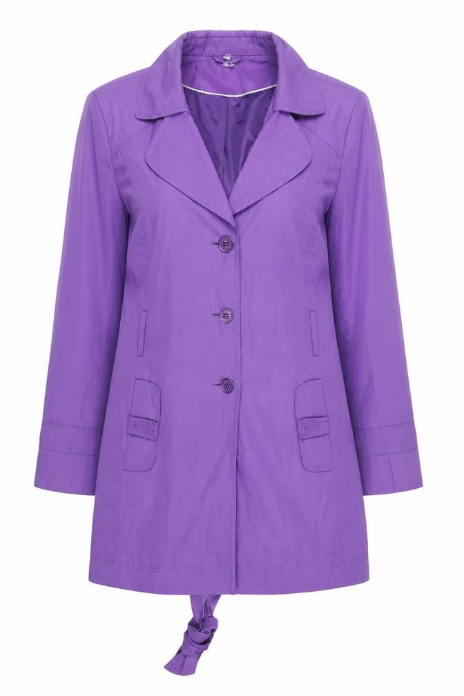 Style by EWM Women's Purple Belted Jacket Size 12