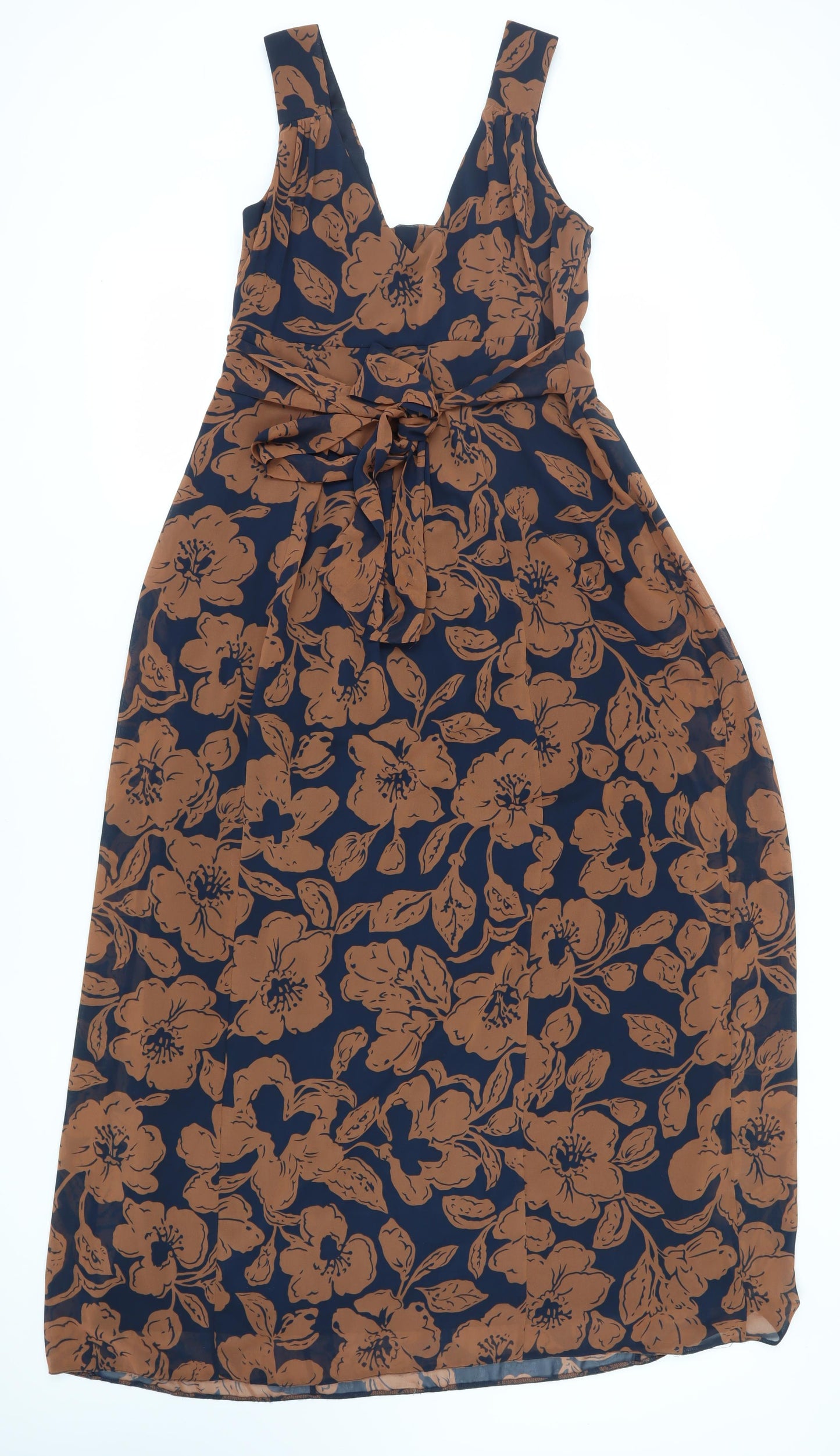 Wallis Women's Multicoloured Floral Midi Dress - Size 12