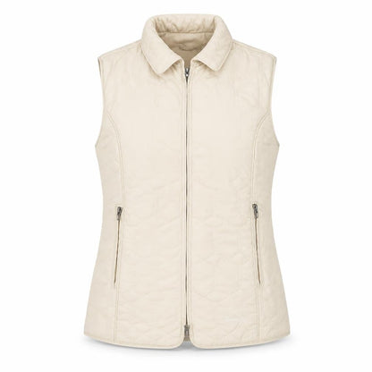 Grenouille Women's Beige Quilted Sleeveless Waistcoat Size 10