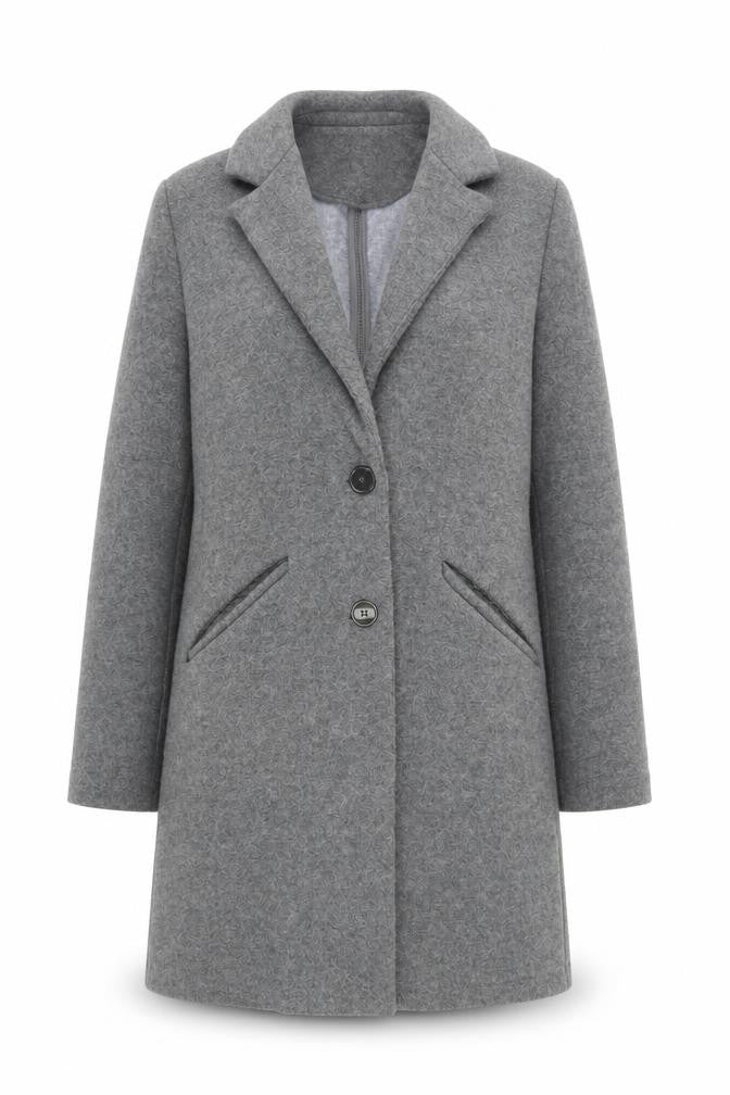 trf_outerwear Women's Grey Wool Overcoat Size 10