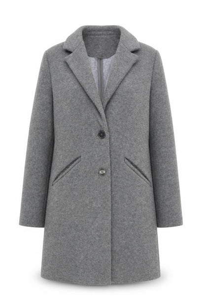 trf_outerwear Women's Grey Wool Overcoat Size 10