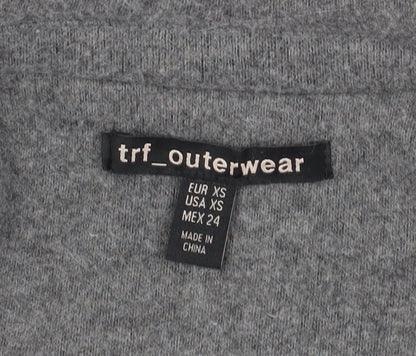 trf_outerwear Women's Grey Wool Overcoat Size 10