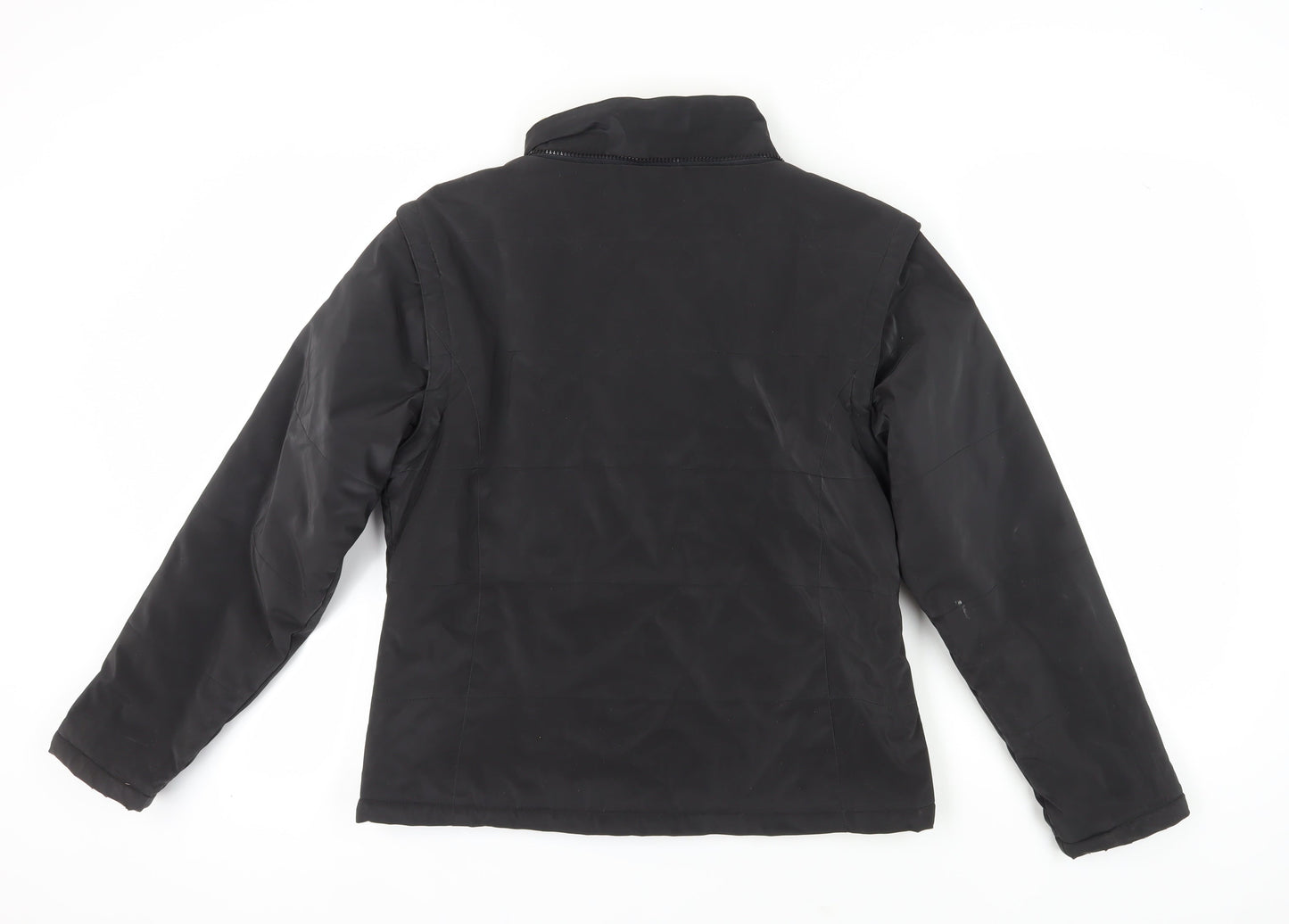 Alibi Women's Black Jacket, Size 14, Full Zip, Casual