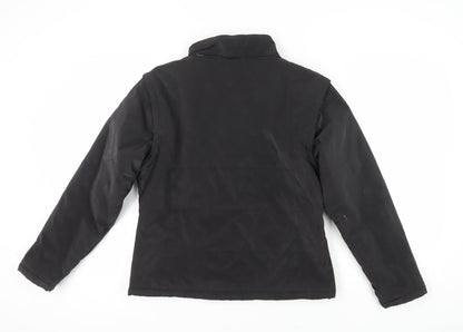 Alibi Women's Black Jacket, Size 14, Full Zip, Casual