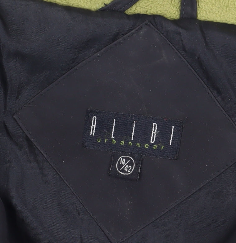 Alibi Women's Black Jacket, Size 14, Full Zip, Casual