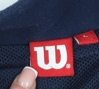 Wilson Womens Blue Fleece Waistcoat, Casual Sports Style Size L,