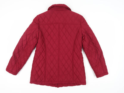 Marks & Spencer Women's Red Quilted Jacket Size 8