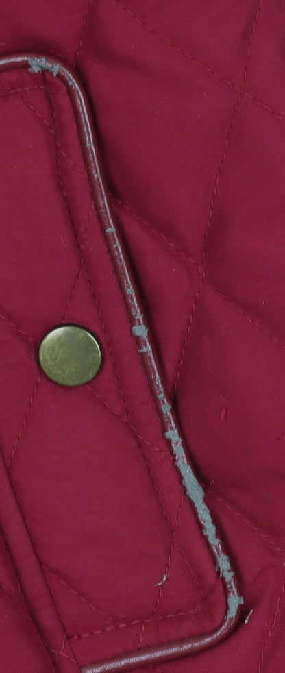 Marks & Spencer Women's Red Quilted Jacket Size 8