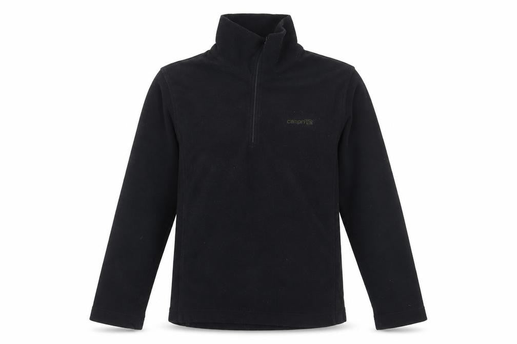 Campri Women's Black High Neck Fleece Pullover Sweatshirt