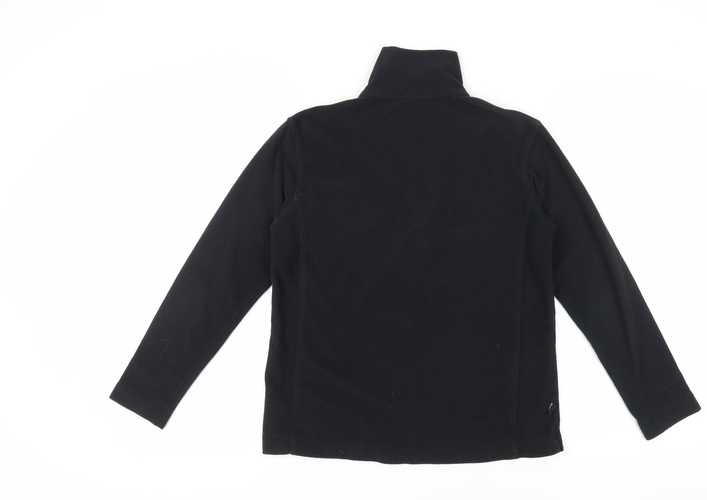 Campri Women's Black High Neck Fleece Pullover Sweatshirt
