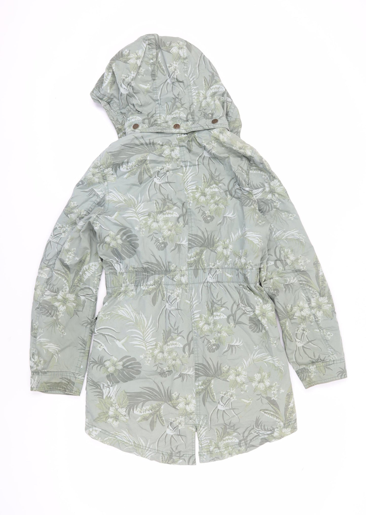 L.O.G.G. Girls Green Floral Parka Coat 11-12 Years