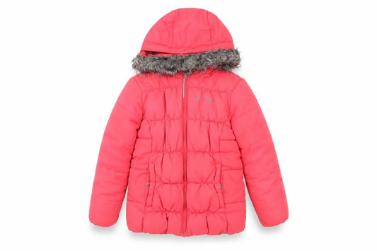 Columbia Girls Pink Puffer Jacket S Winter Hooded