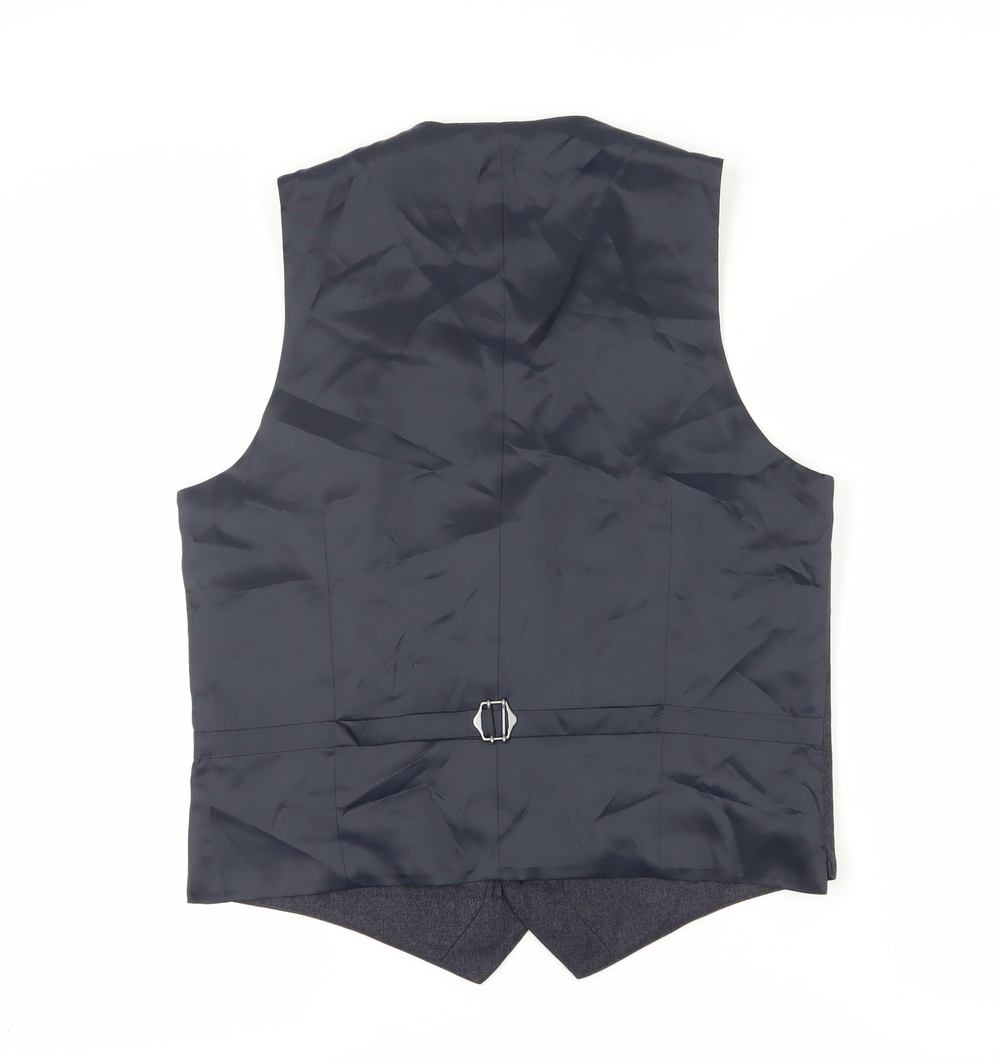 Marks and Spencer Men's Blue Waistcoat, Size 40R - Formal