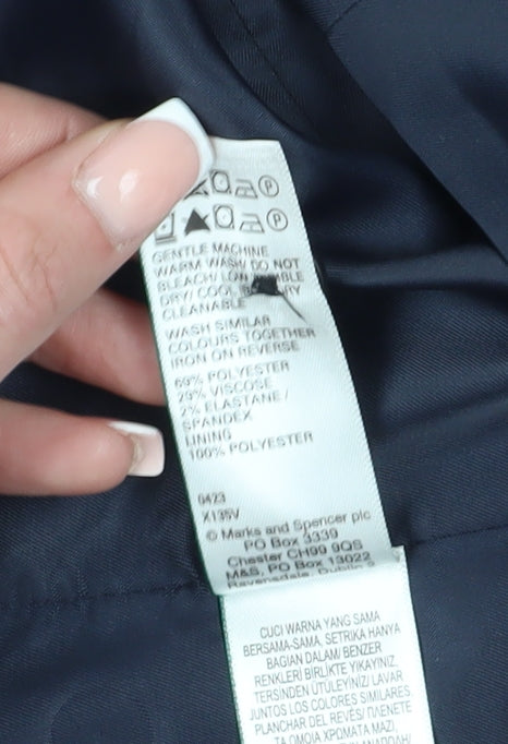 Marks and Spencer Men's Blue Waistcoat, Size 40R - Formal