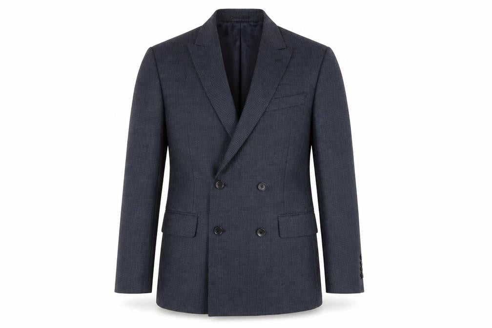 Marks & Spencer Men's Blue Check Blazer 40S