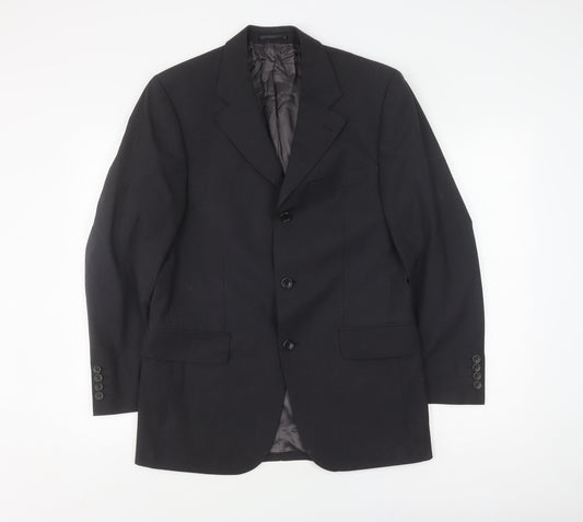 Van Gils Men's Black Blazer 36R Single-Breasted