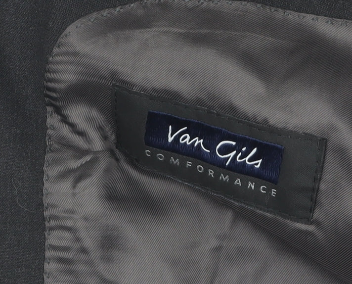 Van Gils Men's Black Blazer 36R Single-Breasted