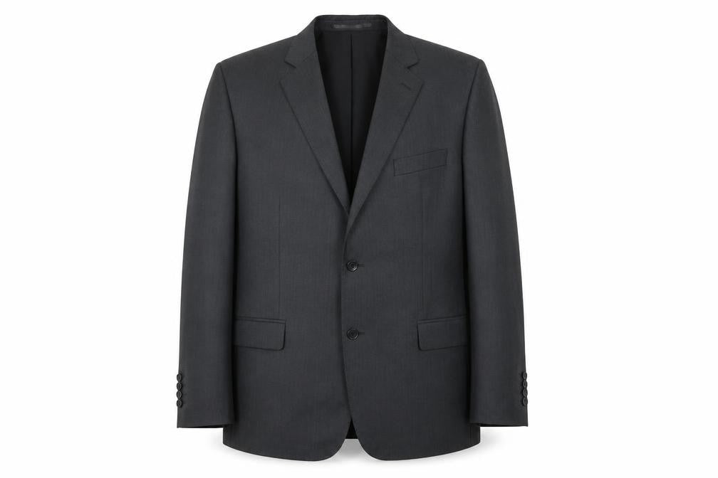 Magee Men's Grey Wool Suit Jacket, Size 46R, Formal Wear