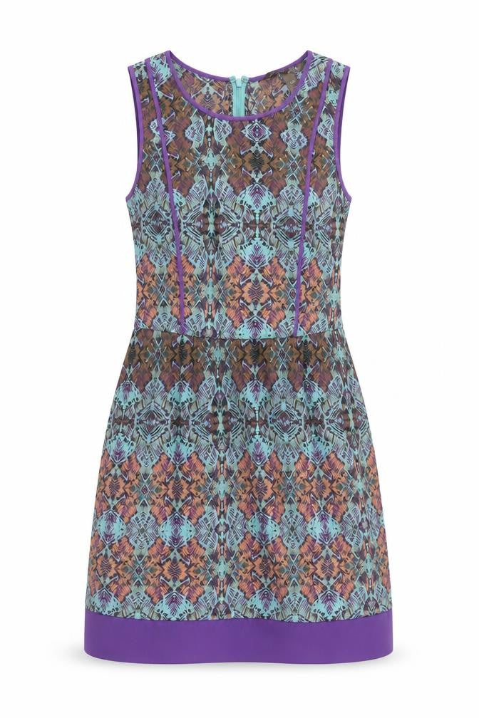 Charlie Jade Women's Multicoloured Geometric Dress